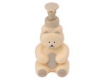 Distributore Di Sapone A Forma Di Orso - Flacone A Pompa Vuoto Per Sapone Liquido, Shampoo, Balsamo, Piccolo, Bianco Crema