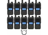 Radioamatore Retevis RA89, Radio Dual Band Ad Alta Potenza, Radio Amatoriale Impermeabile IP68, Lunga Portata, Riduzione Del Rumore, Batteria Da 2500 Mah (10 Pz.)