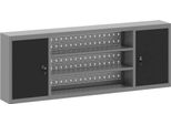 Vidaxl Armadio Per Attrezzi Con Ripiano Nero E Grigio 150 X 20 X 55 Cm