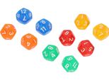 40Pcs 12 Sided Transparent Dice Waterproof 5 Colors Translucent Dice Per Giochi Da Tavolo E Insegnamento Della Matematica