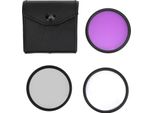 Set Di Filtri Per Lenti In Vetro Ottico Da 58 Mm Uv Cpl Fld Con Custodia Per Fotocamera Dslr