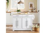Sobuy Isola Da Cucina Su Rotelle Carrello Portavivande Con Piano Di Lavoro Allungabile Carrello Con Cassetti Carrello Bar Per Cucina Sala Da Pranzo Bar Per La Colazione FKW129-WN