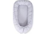 Bozzolo Per Neonati, Bifacciale, Box, Fasciatoio, Premium Bobono - Mini Rosetta, Grigio