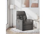 Vidaxl Poltrona Relax In Tessuto Microfibra Grigio Scuro