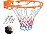 Costway Canestro Da Interno Ø45Cm, Mini Canestro Da Basket Resistente Alle Intemperie Per Montaggio A Parete, Canestro Da Basket Con Anello E Rete, Canestro Da Esterno
