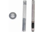 100 Set Kit Di Occhielli Con Rondelle 0,236 Pollici 3PCS Strumenti Di Installazione Occhielli In Metallo Argento Per Tessuto Pelle Abbigliamento Teloni