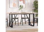 Maison Exclusive - Tavolo Da Pranzo Telaio A O 160X80X75,5 Cm Legno Pino E Acciaio