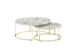 Wohnling WL6.508 Couchtisch (2Er Set) Gold 80 Cm X 80 Cm X 36 Cm