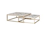 Wohnling WL6.246 Design Couchtisch 2Er Set Weiß 75 Cm X 75 Cm X 27 Cm
