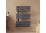 Asciugasalviette Emke Radiatore Da Bagno Radiatore A Pannello Attacco Laterale Acqua Calda A Parete 762 X 500 Mm Antracite Senza Elemento Riscaldante