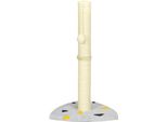 Tiragraffi Pawhut, Tiragraffi Per Gatti Da 62 Cm, Piccolo Tiragraffi Con Pallina Tiragraffi, Tiragraffi In Iuta Per Gatti, Arredamento Per Gatti, Per Interni, Grigio Chiaro+Beige