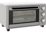 Homcom Mini Forno 21L 1400W 60 Min. Timer, Piccolo Forno Con Temperatura Regolabile 100 °C-230 °C, Mini Forno Con Teglia, Argento