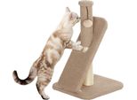 Tiragraffi Pawhut, Tiragraffi Da 54 Cm, Tiragraffi Per Gatti In Sisal Con Pallina, Tiragraffi Per Gatti, Tiragraffi Per Gatti, Per Interni, Bianco Crema