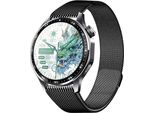 Inf Smartwatch Con Ecg, Cardiofrequenzimetro, Misuratore Di Pressione Sanguigna E Contapassi Cinturino Milanese Nero