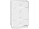 Homcom Cassettiera Con 4 Cassetti Armadietto In Legno Armadio In Stile Moderno Cassettiera Cassettiera