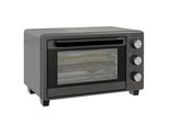 Homcom Mini Forno 21L 1400W 60 Min. Timer, Piccolo Forno Con Tempo Di Cottura Regolabile 100 °C-230 °C, Mini Forno Con Teglia, Rastrelliera Metallica, Forno Da Tavolo In Acciaio Inox, Grigio