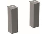 Geberit Renova Nr.1 Comprimo Nouveau Meuble (2Pcs), Aluminium Mat, 500550000, 500550000
