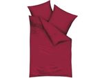 Kaeppel Mako Satin Biancheria Da Letto Uni Red 155X220 Cm + 80X80 Cm