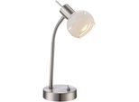 Globo Lighting Lampada Da Tavolo In Metallo Nichel Opaco, 1X E14 Led