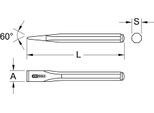 Ks Tools Electricians Chisel, 8-Edged, 14 X 250 Mm 1620264