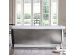 Casa Padrino Vasca Da Bagno Rettangolare Autoportante 180 X 85 X 63 Cm Blon Silver, Vasca Da Bagno Retrò Antica