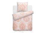 Hnl Biancheria Da Letto In Raso Di Cotone Shelly Rosa, Dimensioni: 135X200 Cm + 80X80 Cm