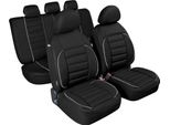 Set Di Coprisedili Universali Per Auto Lampa De-Luxe Sport Edition Trapuntati In Nero