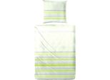 Biancheria Da Letto Hahn Renforce Verde Grigio Stelle A Righe, 135X200 Cm + 80X80 Cm