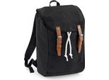 Quadra QD615 | Zaino Vintage | 26 X 45 X 16,5 Cm - Colore: Nero - Dimensioni: 26 X 45 X 16,5 Cm