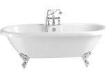 Casa Padrino Vasca Da Bagno Freestanding In Stile Liberty Bianca Modello He-Bab 1495Mm - Vasca Da Bagno Freestanding Retro Antica In Stile Barocco