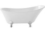 Casa Padrino Vasca Da Bagno Freestanding Art Deco Bianco Modello He-Gra 1550Mm - Vasca Da Bagno Freestanding Retro Antique Baroque Art Nouveau