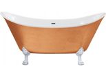 Casa Padrino Vasca Da Bagno Freestanding In Stile Liberty Effetto Rame Modello He-Lyd 1730Mm - Vasca Da Bagno Freestanding Retro Antica In Stile Barocco