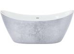Casa Padrino Vasca Da Bagno Freestanding Art Deco Effetto Acciaio Inox Modello He-Hyl 1730Mm - Vasca Da Bagno Freestanding Retro Antico Art Nouveau