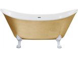 Casa Padrino Vasca Da Bagno Freestanding In Stile Liberty In Oro Modello He-Lyd 1730Mm - Vasca Da Bagno Freestanding Retro Antico Stile Barocco