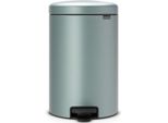 Brabantia Newicon Bidone A Pedale, Bidone Dei Rifiuti, Bidone Della Spazzatura, Menta Metallizzato, 20 L, 114120