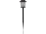 Luce Solare Da Giardino A Led Per Esterni, Resistente Alle Intemperie IP44, Lampada A Innesto Da 38 Cm Con Picchetto A Terra, Illuminazione Per Patio