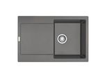 Franke Maris Lavello Da Incasso Fragranit Lavello Mrg 611-78 Stone Grey Pulsante In Acciaio Inox Da 45 Cm 114.0477.487