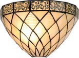 Clayre & Eef Applique Tiffany 30X15X20 Cm Beige Marrone Metallo