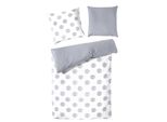 Biancheria Da Letto Reversibile Hahn Seersucker A Pois Bianco 135X200 Cm + 80X80 Cm