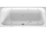 Baignoire BalnéO Duravit Happy D.2, Version à Encastrer, Simple Dos à Gauche, BâTi-Support, Garniture De Vidage Et De Trop-Plein, SystèMe Jet, 1700X750Mm, 760312000JS1000, 760312000JS1000