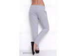 Pantaloni Donna Casual Con Tasche In Colori Di Tendenza, Grigio Screziato S/M 36/38