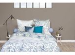 Heckett & Lane Mako Biancheria Da Letto In Raso Zico I Dimensioni 135X200 Cm I Colore Verde Menta Grigio Chiaro Motivo Floreale