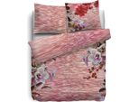 Hnl Biancheria Da Letto In Raso Roxy Motivo Floreale Rosa 135X200 Cm + 80X80 Cm