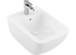Villeroy & Boch Venticello Bidet, 1 Trou De Robinetterie, Avec Trop-Plein, Mural, 375X560Mm, 44110001, 44110001