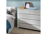Cassettiera Larghezza 84 Cm Con Cassetti In Rovere Bianco