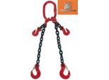Catena A 2 Fili Da 6 Mm Con Gancio A Forcella, Capacità Di Carico 1600 Kg, Lunghezza 2,0 M, Con Accorciatore Di Catena