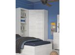 Armadio Angolare Youth In Rovere Bianco A 2 Ante 96X96Cm