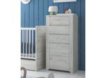 Cassettiera A 1 Anta Con Cassetti Larghezza 56 Cm Rovere Bianco