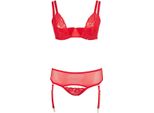 Cottelli Curves - Set Spogliarello Sexy In Pizzo Rosso 90E/XL