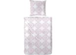 Biancheria Da Letto Hahn Beaver, Calda Biancheria Da Letto In Castoro Con Motivi Ornamentali, 135X200 Cm + 80X80 Cm, Rosa Antico Tranquillo